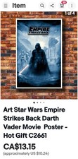 Art Star Star Wars Empire Strikes Back Darth Vader Reproduction Poster