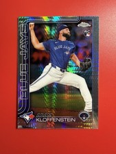 2025 Topps Chrome #47 Adam Kloffenstein RC Rookie Prism Refractor Blue Jays