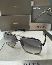 DITA Mach Six DTS 121-05 Yellow Gold Rhodium Gray Gradient Authentic Sunglasses