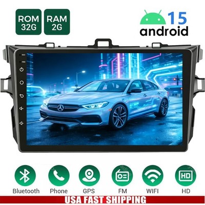 9 Inch Android 15 For Toyota Corolla Car Radio Double Din Stereo GPS Navigation