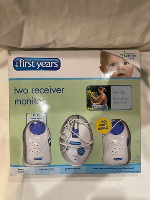 The First Years Two Receiver Baby Monitor Y3040 NEW in Opened Torn Box