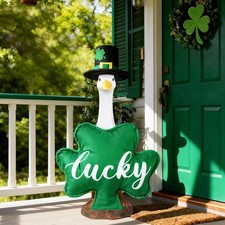 St Patrick's Day Goose Outfits for 23" Porch Goose St Patrick Shamrock Lucky Hol