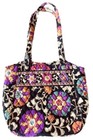 Vera Bradley Tote Handbag Suzani Quilted Gusseted Fabric Purse