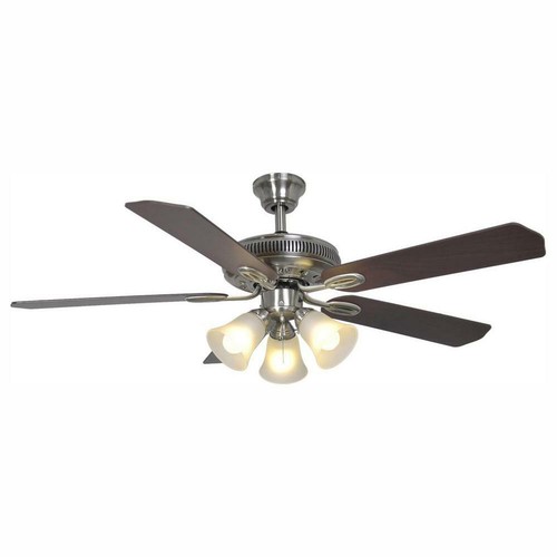 New Hampton Bay Glendale 52 In Ceiling Fan Brushed Nickel Light