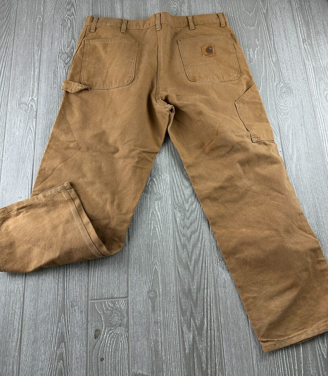 CARHARTT Canvas Carpenter Pants Jeans Mens Brown … - image 3