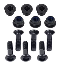 Outlaw Racing Black Rear Sprocket Bolts and Lock Nuts Motorcycle Motocross