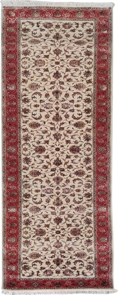 Alfombras de corredor de lana anudadas a mano orientales de 3 x 10 pies beige 80x200 80x300 cm Foto 4 de 4