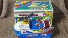 VINTAGE UNIVERSE BOAT Space Ship Tin Litho Toy Battery Operated BOXED ME-767