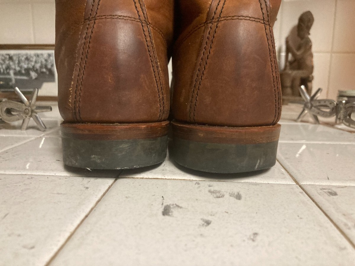 Red Wing 4579 Vintage BROWN LEATHER LACE UP WORK CHORE 