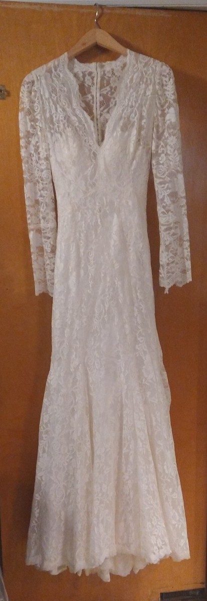 Allure bridal wedding dress. Long sleeve, lace, mermaid style. | eBay
