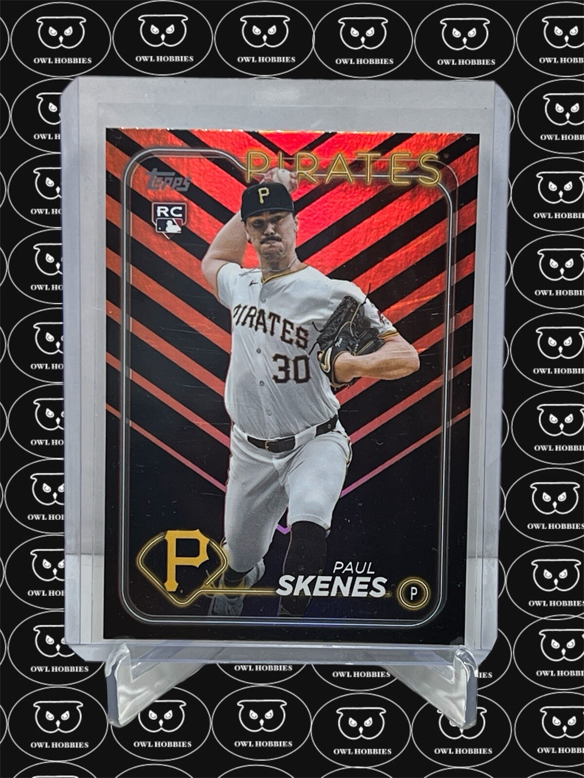 Paul Skenes 2024 Topps Update Black & Orange Halloween Foil #US100 Rookie RC