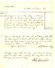 1843 Provisions Delivered to WINNEBAGOS - Signed By JOHN CHAMBERS