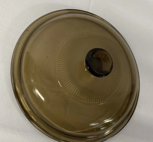 Vintage Pyrex  V1.5C glass round replacement Lid Only 7-1/4” Brown