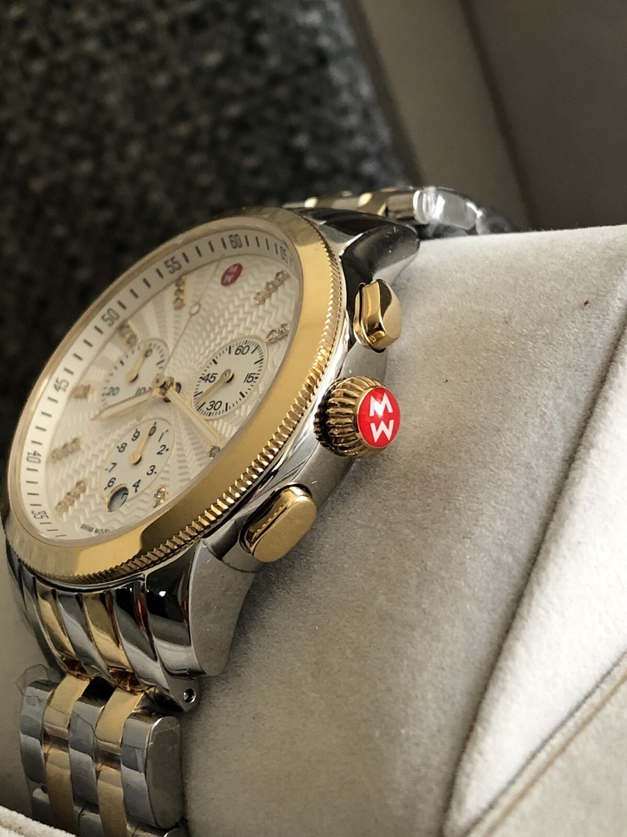 Michele Uptown Watch Dial ONLY 0.12 CT TW Diamond Samphire Crystal  Stainless St Michele Uptown Swiss watch MW25A00A0942 0.12 CT TW diamonds  main image 3