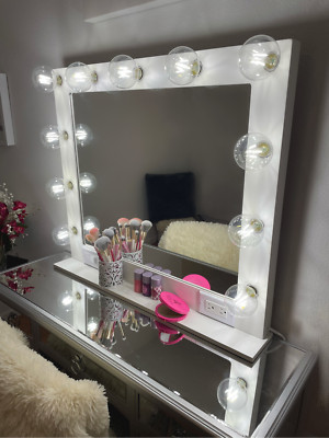White vanity mirror with lights 32 x 28 - Made in the USA