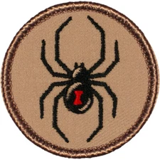 Black Widow Patrol Patch - 2" Round Embroidered Patch