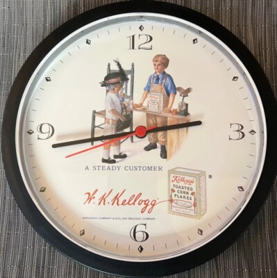  KELLOGGS Toasted Corn Flakes 10'' round quartz wall clock