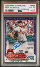 2023 Topps Chrome Update Zack Thompson Rookie Purple Speckle Auto • #RAZT • /299