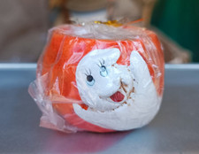 Candelina candela cera piccola halloween fantasma zucca fantasmino impacchettate