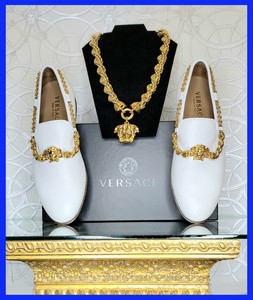 versace gold plated sneakers
