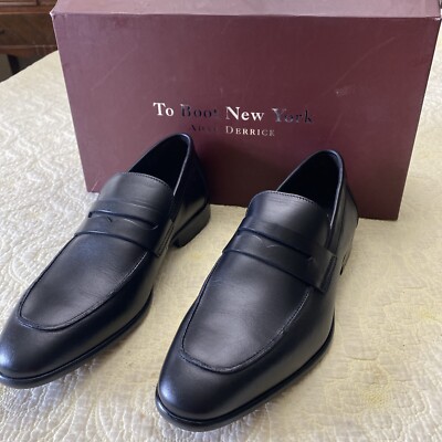 NIB To Boot New York Men s Nova Penny Loafers Black SZ 7M Leather Italian