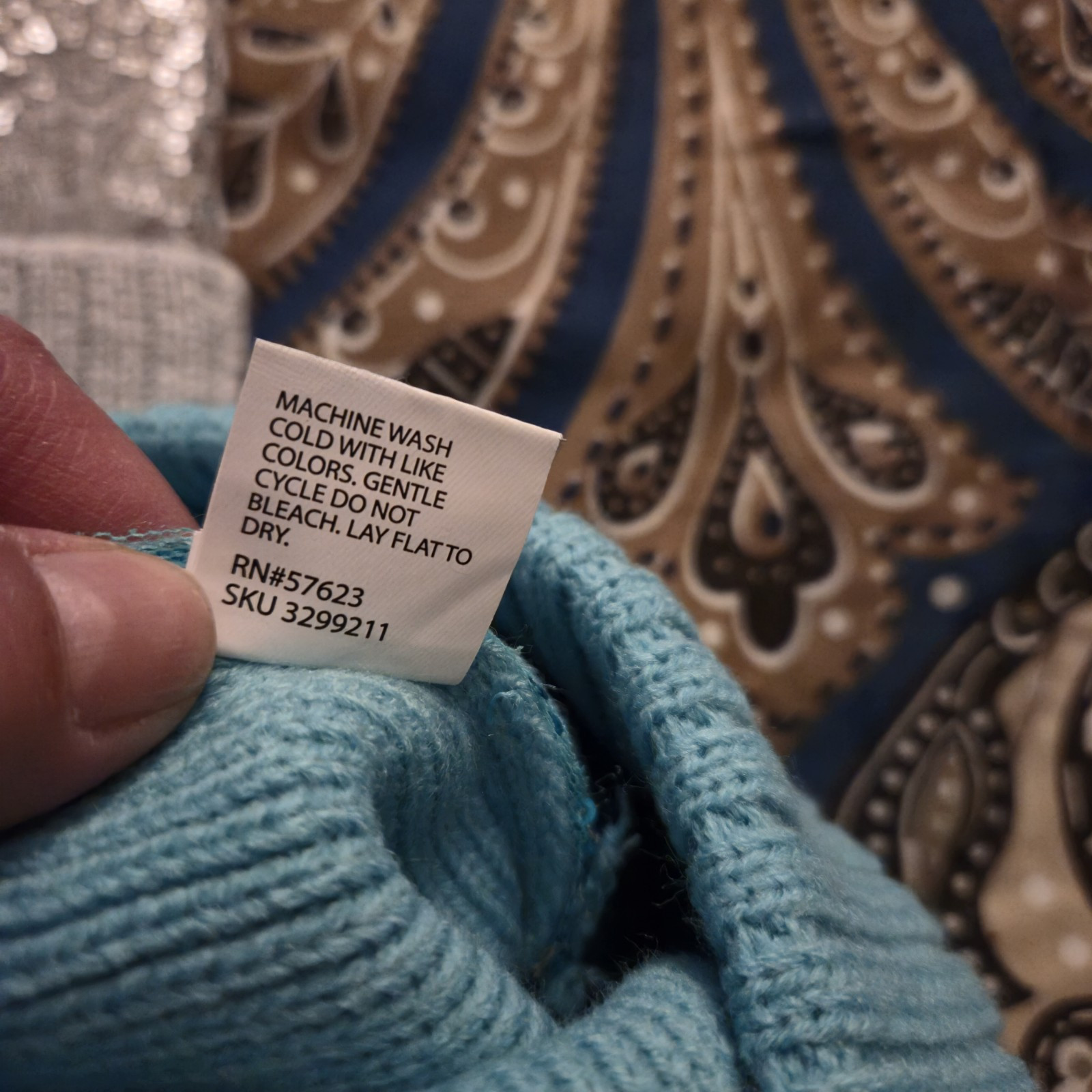 Extremely Me Girls Sequined Beanies Hats Set Includes 1-Silver & 1-Turquoise NWT