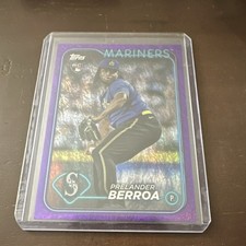 Topps 2024 Series 1 Prelander Berroa Mariners Purple Holofoil RC #36 /799