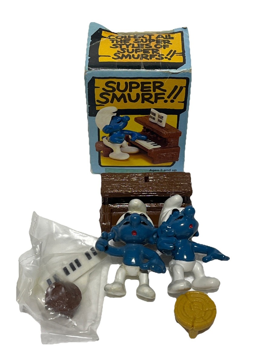 Super Dual Smurf Piano Rare Figure Schleich Peyo NIB Smurfs