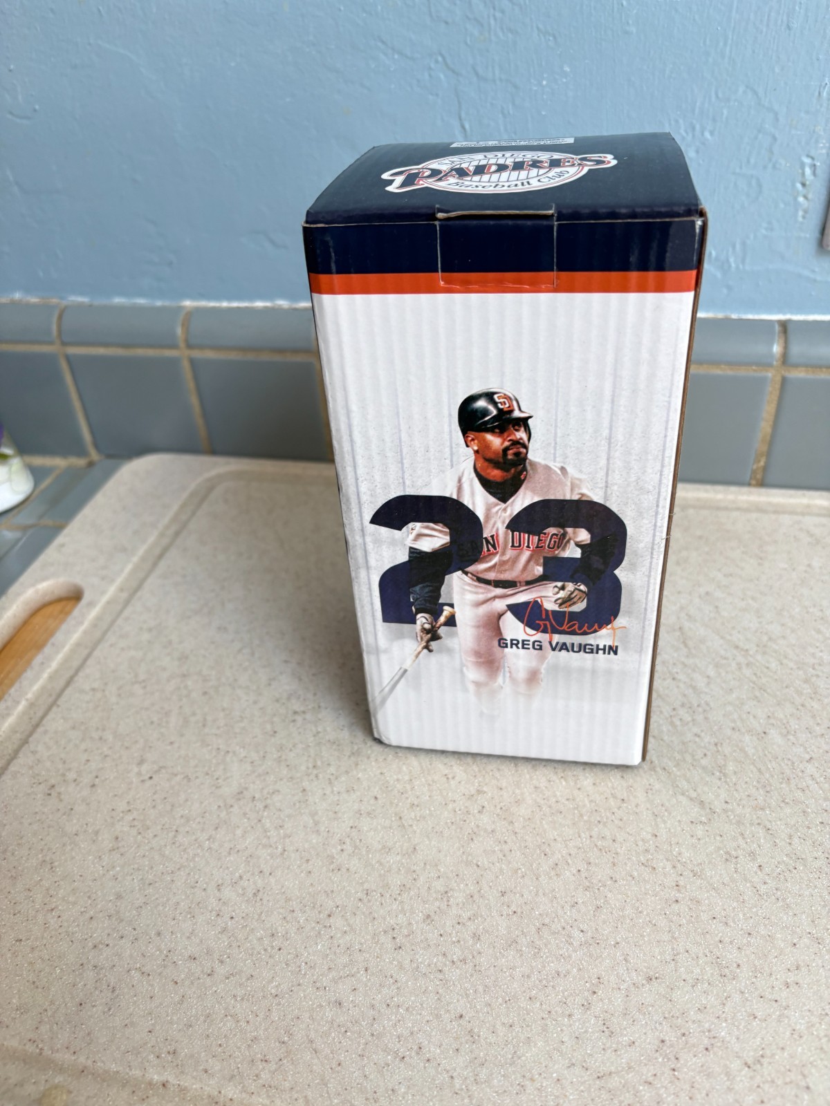 New in Box!, SAN DIEGO PADRES BASEBALL CLUB GREG VAUGHN #23 BOBBLEHEAD 1998