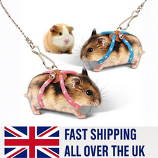 Adjustable Small Pet Rat Mouse Hamster Harness Rope Lead Leash with Bell