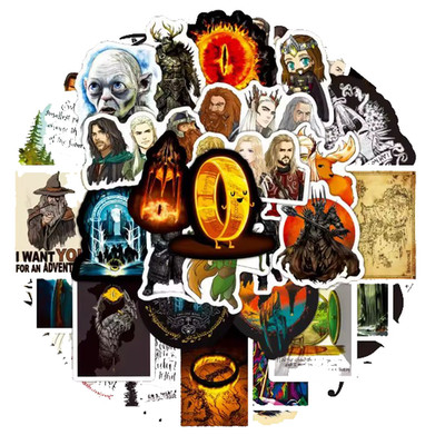 50x THE LORD OF THE RINGS Stickers Decals Fantasy Hobbit Sauron Bilbo