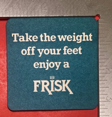 Frisk Lager Vaux Breweries  Sunderland, 3.5 INCH SQUARE BEER COASTER BRAU AG