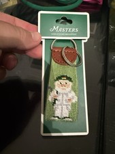 2026 Masters Augusta National Gnome Needlepoint Keychain Key Fob Golf Smathers