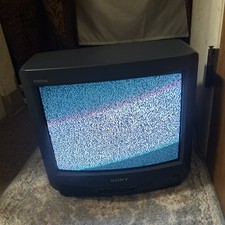 Sony Trinitron KV-13M20 13" CRT Retro Gaming TV Working No Remote - Tested. Used