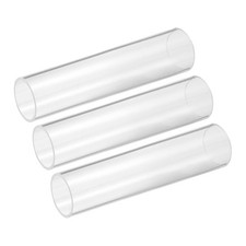 3Pcs Clear Rigid Acrylic Pipe, 26mm ID x 30mm OD 6" Round Clear Plastic Tube