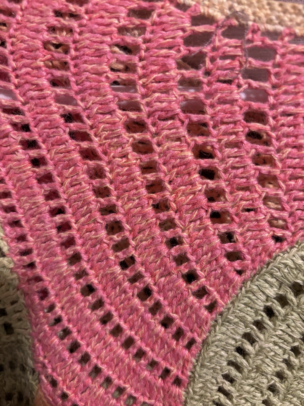 Talbots Medium Colorful Patchwork Crochet Sweater… - image 5