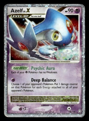 Azelf LV.X Ultra Rare Holo Legends Awakened 140/146 HP Pokémon TCG