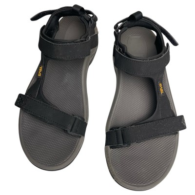 Teva Meacham Black Men's Hook & Loop Open Toe Hiking River Kayak Sandals Size 10