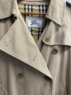 Vintage Burberry Trench Coat Women's Size Medium Brown