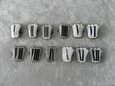 Ancien cartouche chiffre émaillé pour restauration de pendule horloge