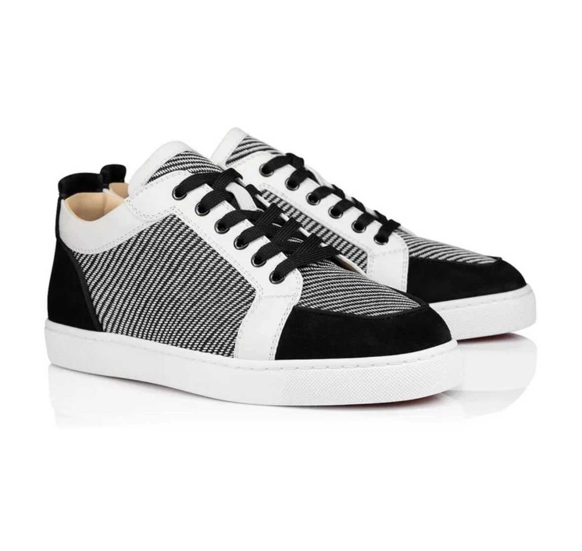 Christian Louboutin — Christian Louboutin Rantulow Orlato Black White Low Top Sneakers Size US12/EU 45