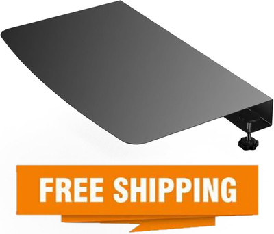 17'' Clamp-on Corner Desk Connector Sleeve Plate, L Desk Platform Extender Attach