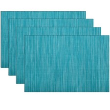 Woven Vinyl Placemats Set of 4 Wipe Clean PVC Heat Resistant Place Mats Durab...