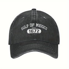 Gulf of Mexico Since 1672 print Unisex baseball cap outdoor casual baseball hats
