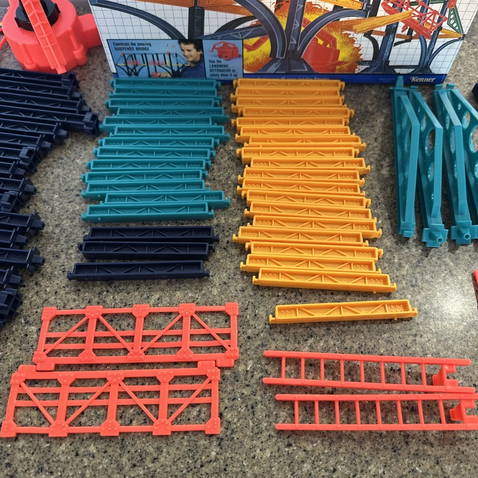 1989 Kenner Building Blasters Suspense мост детонатор мин #16060 полный комплект - Изображение 3 из 4