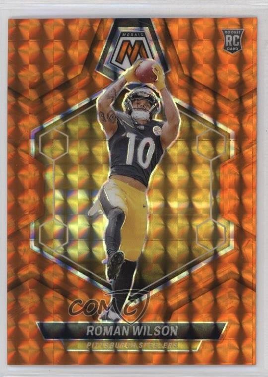 2024 Panini Mosaic Rookies Orange Prizm 37/199 Roman Wilson #369 Rookie RC 19l7