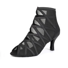 TINRYMX Scarpe da Ballo Latino Donna Raso delle Punta Aperta Salsa Tango