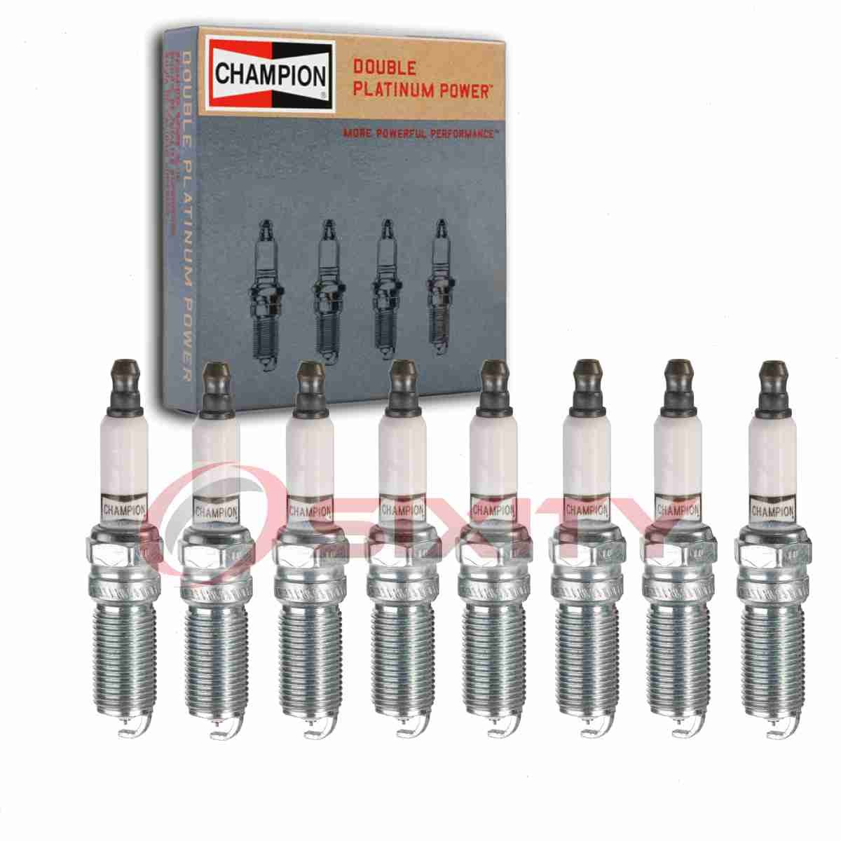 8 pc Champion Double Platinum 7437 Spark Plugs for RE10PYPB5 PTR5A-13 LTR5GP bj