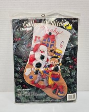 Bucilla Felt Embroidery Kit Santa In The Workshop Christmas Stocking 33255