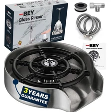 BEY Automatic Glass Rinser - Upgraded Powerful Cup Washer for Kitchen Sink